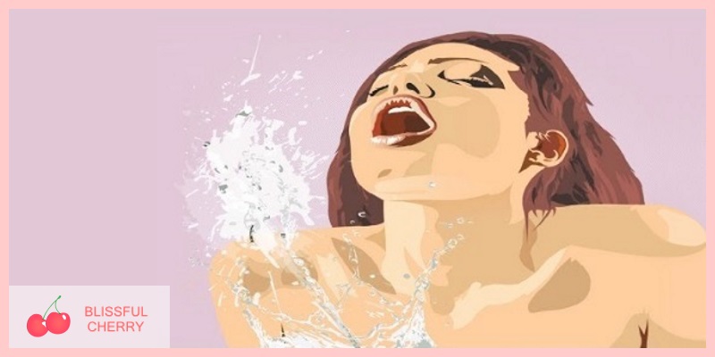 Artwork of woman squirting